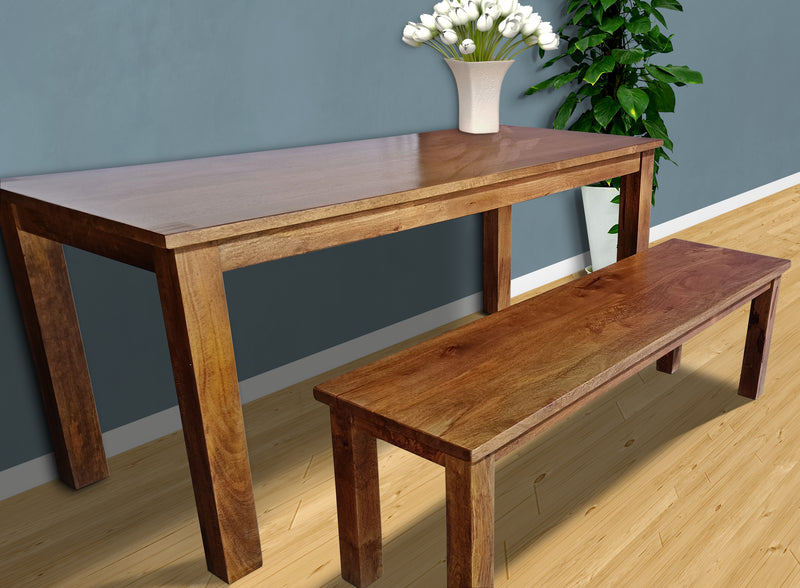 Hardwood Dining Table with Bench